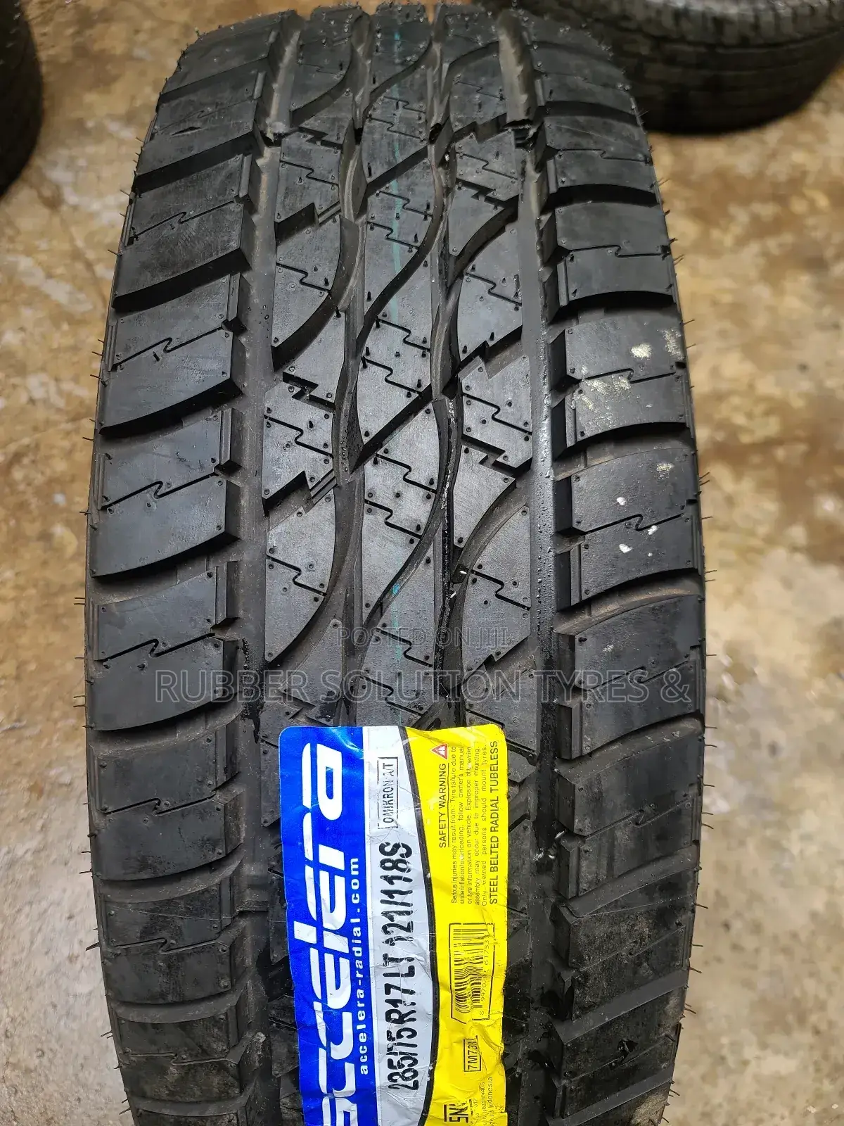 285 /75 R17 Accelera Tires Made in Indonesia