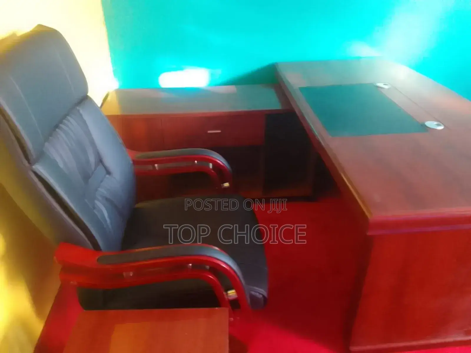 Modern Mahogany Office Desk