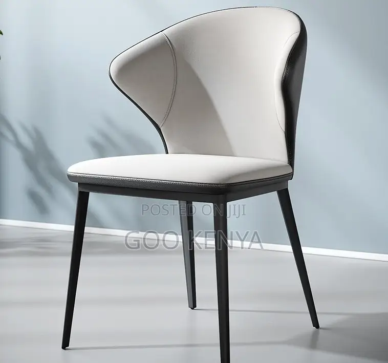 Home Chair; Hotel Chair With Comfortable Backrest and Leather Finish