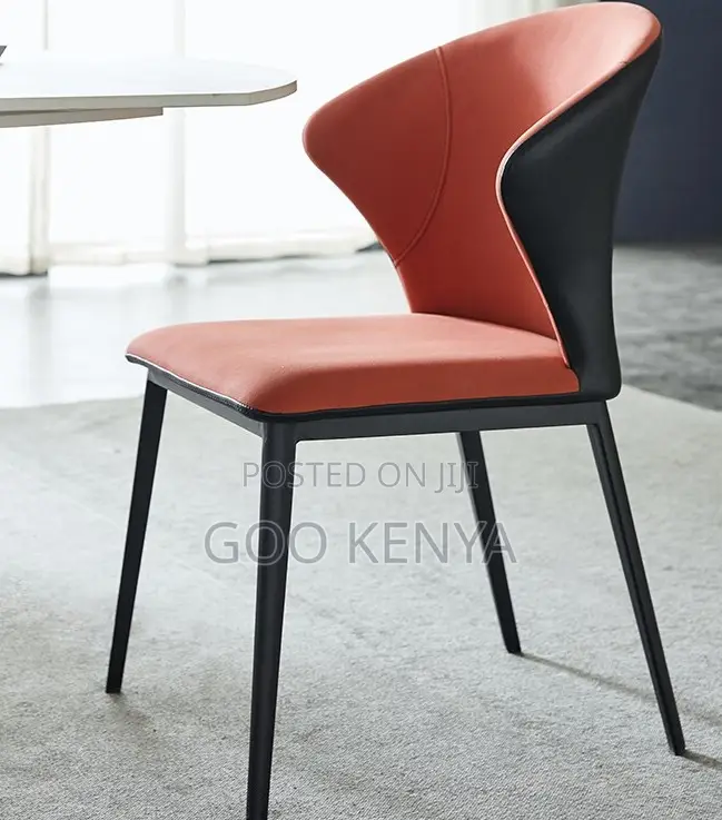 Home Chair; Hotel Chair With Comfortable Backrest and Leather Finish