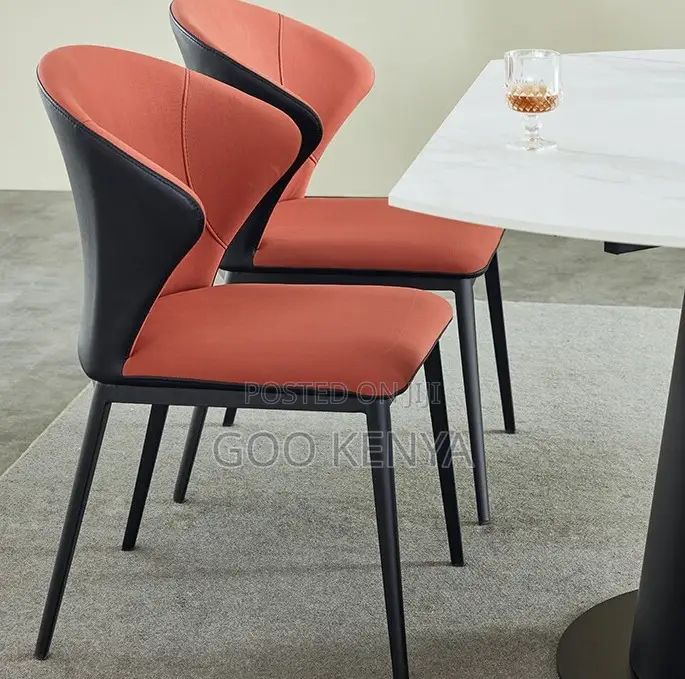 Home Chair; Hotel Chair With Comfortable Backrest and Leather Finish