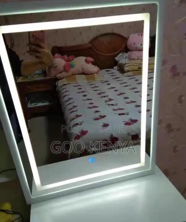 Home Dressing Table; Wooden Vanity Dressing Table With Sliding Mirror