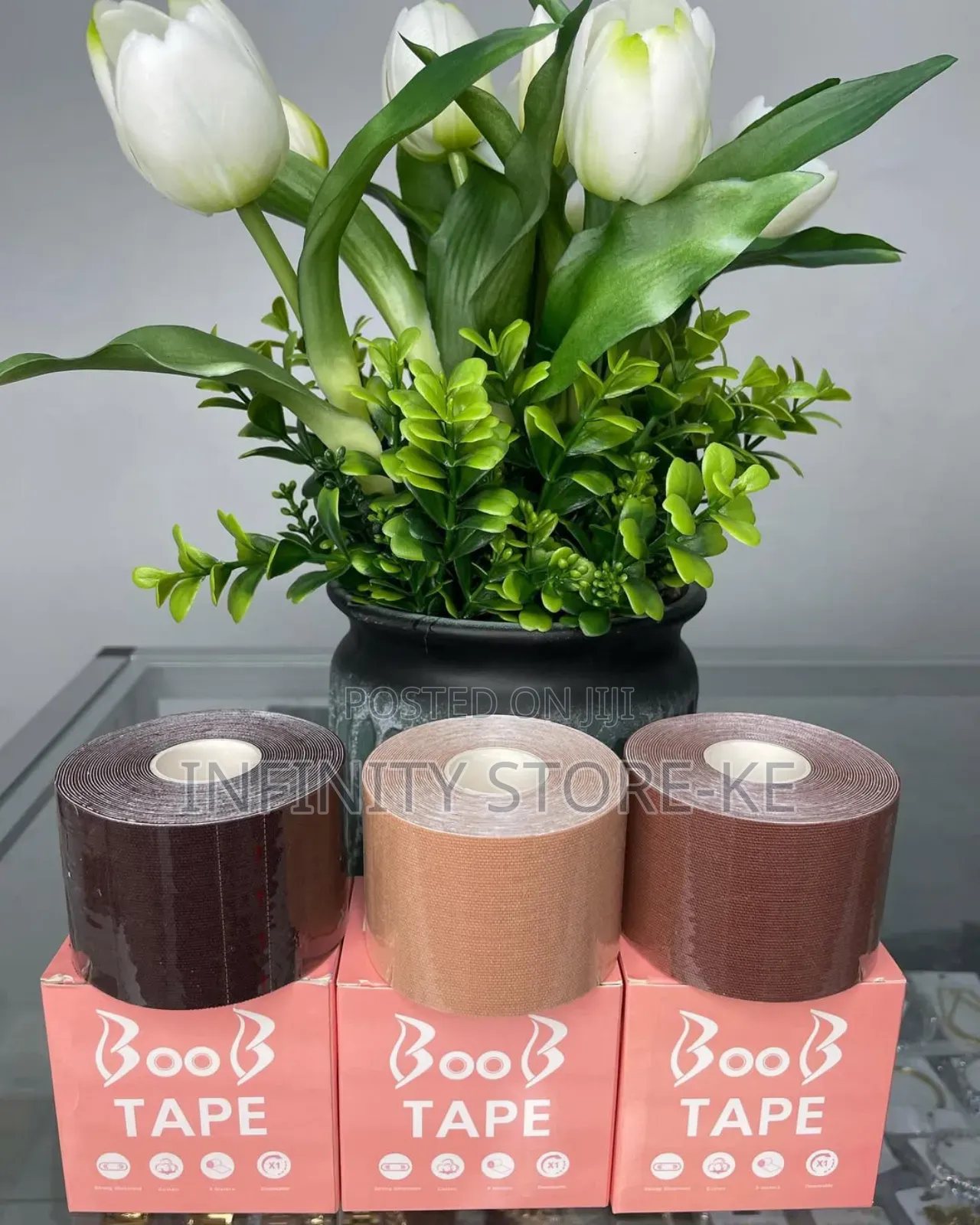 Boob Tape 5cm X 5m – Invisible Breast Lift Tape~Black, Brown,Nude