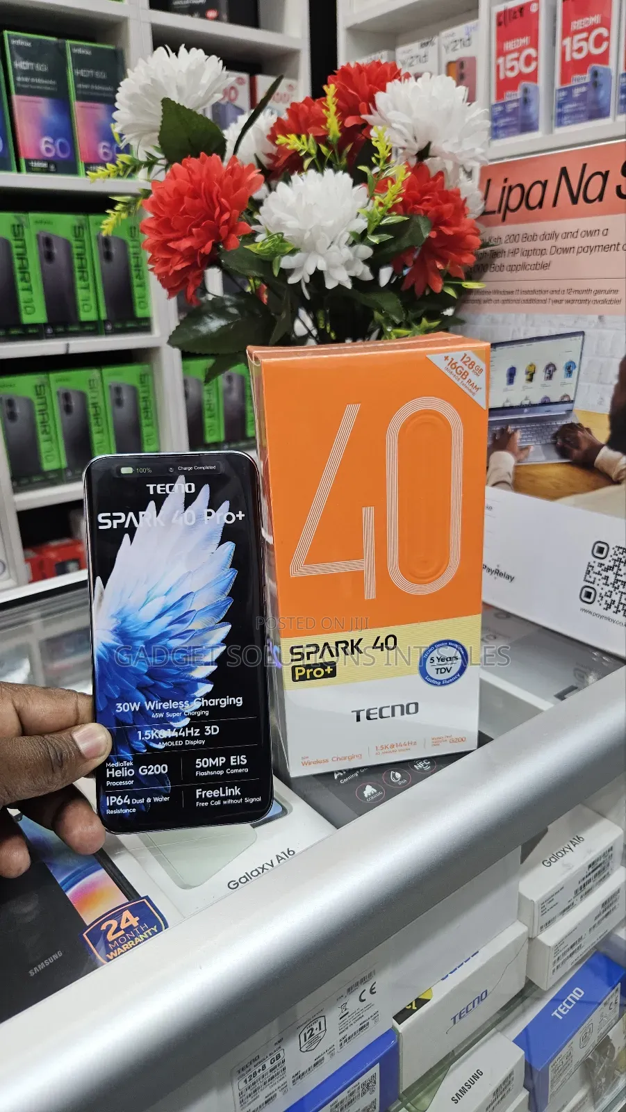 New Tecno Spark 40 Pro+ 128 GB Black
