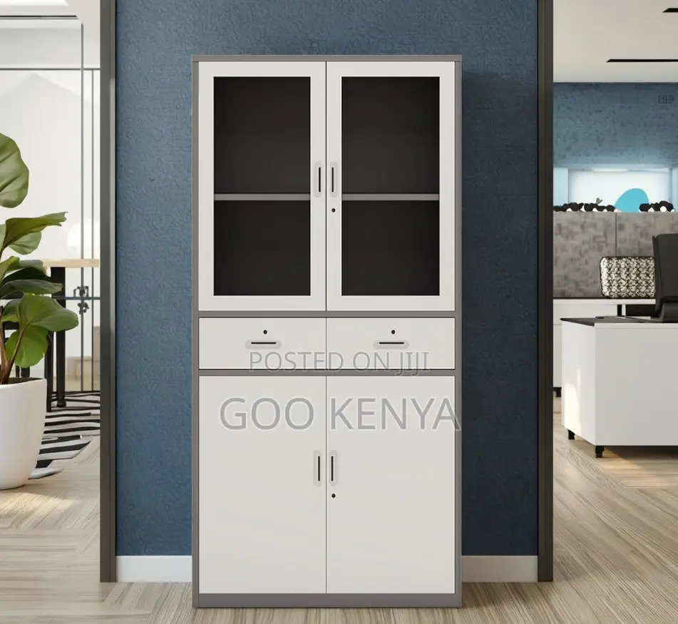 Office Cabinet; Modern Office Storage Cabinet With Drawers and a Safe