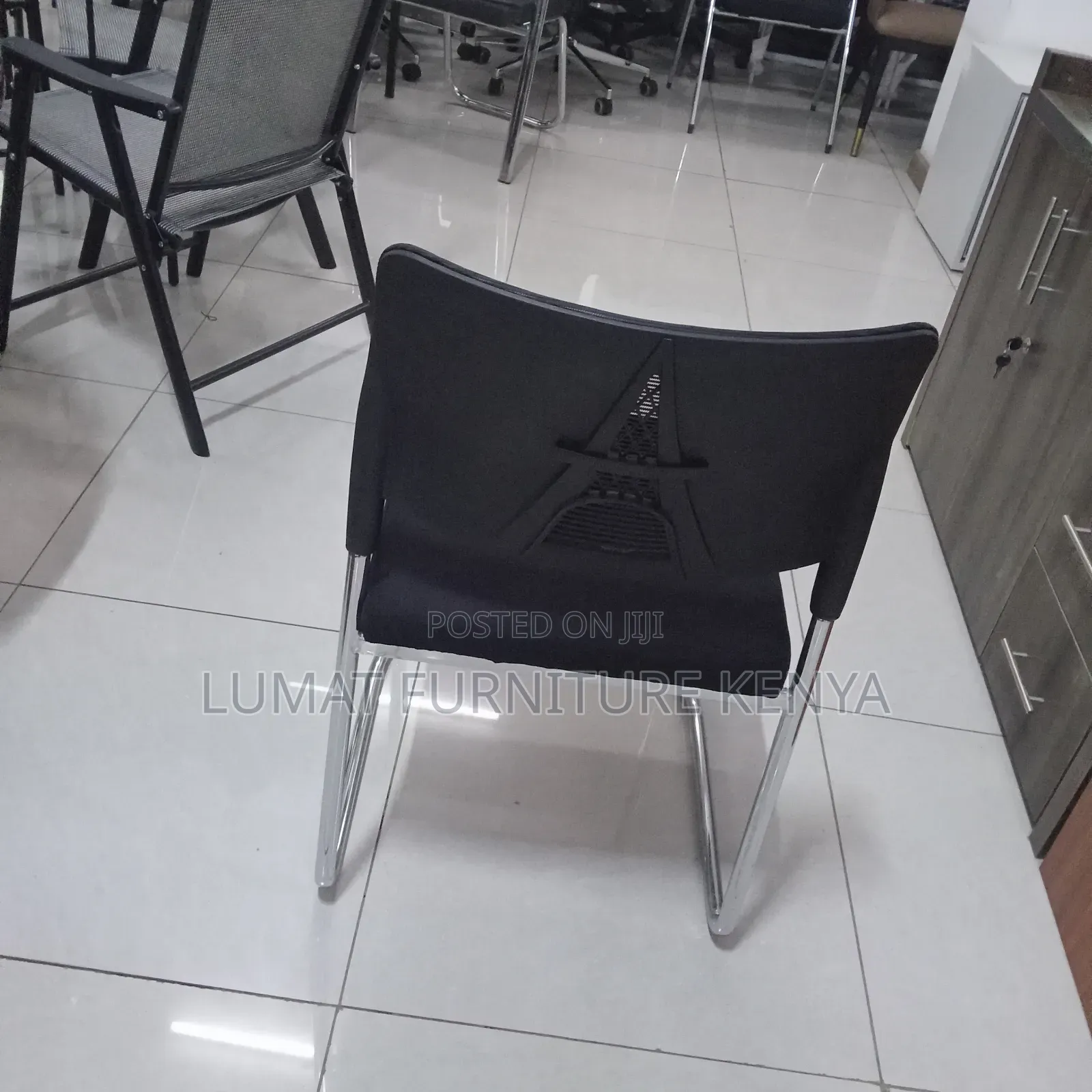 Chrome Frame Mesh Chair