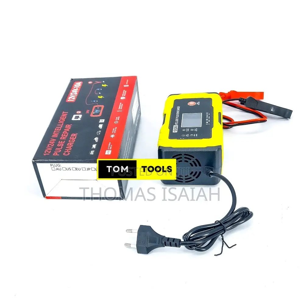 12v 24v Automatic Intelligent Battery Pulse Repair Trickle Charger