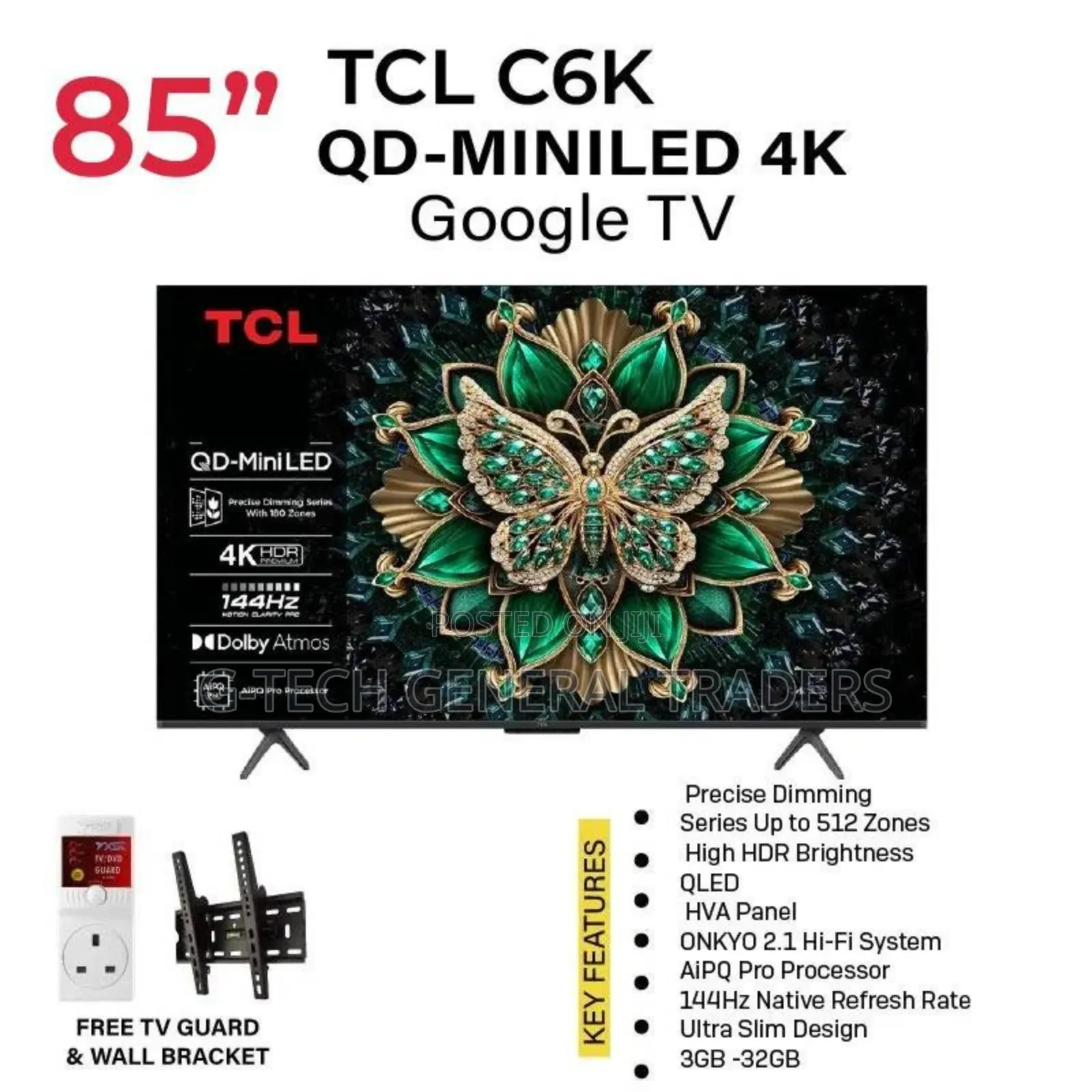 Tcl 85inch C6k Qd-miniled 4k Google Tv