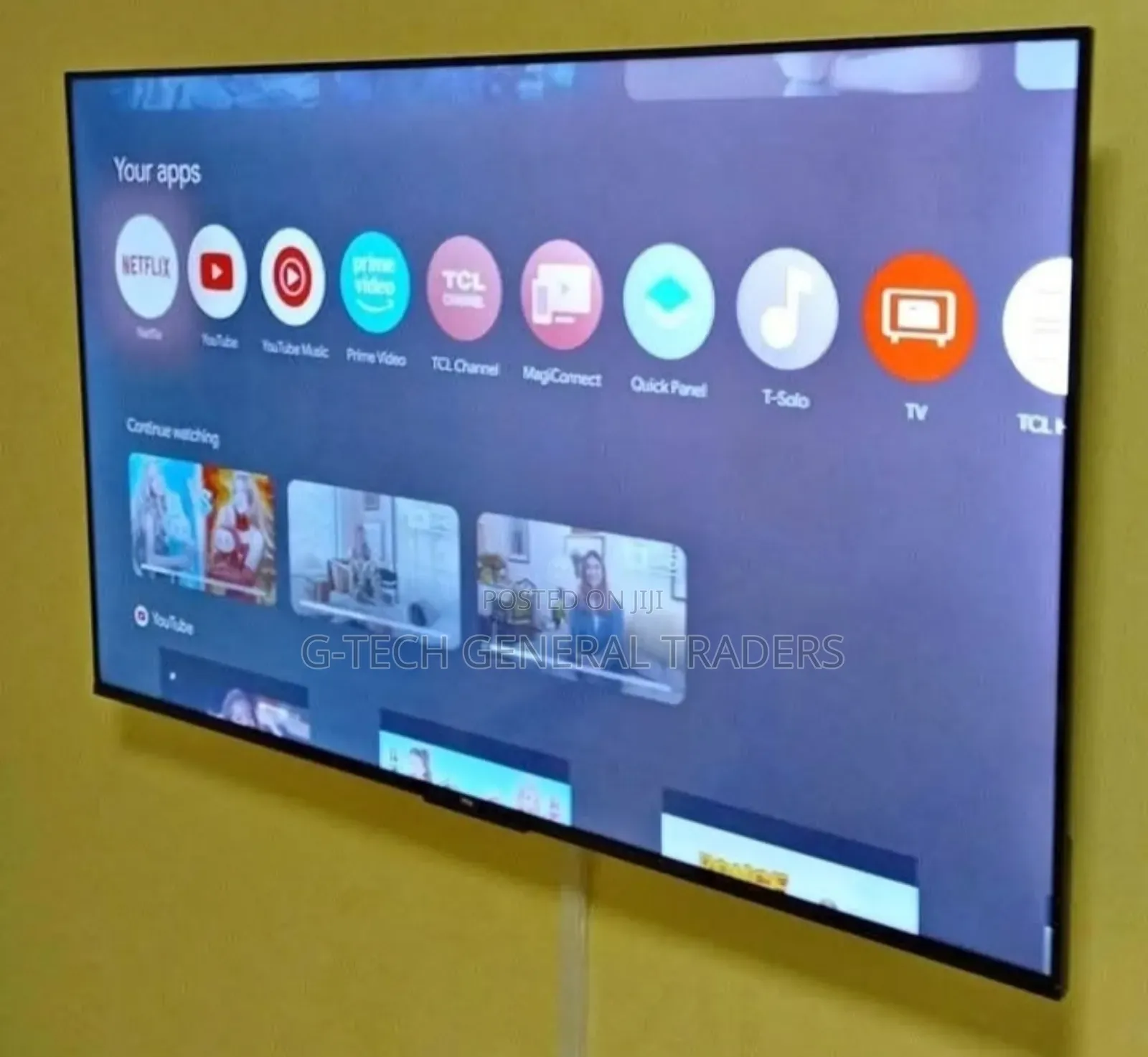 TCL 55inch Uhd Frameless Google Tv, Youtube, Netflix