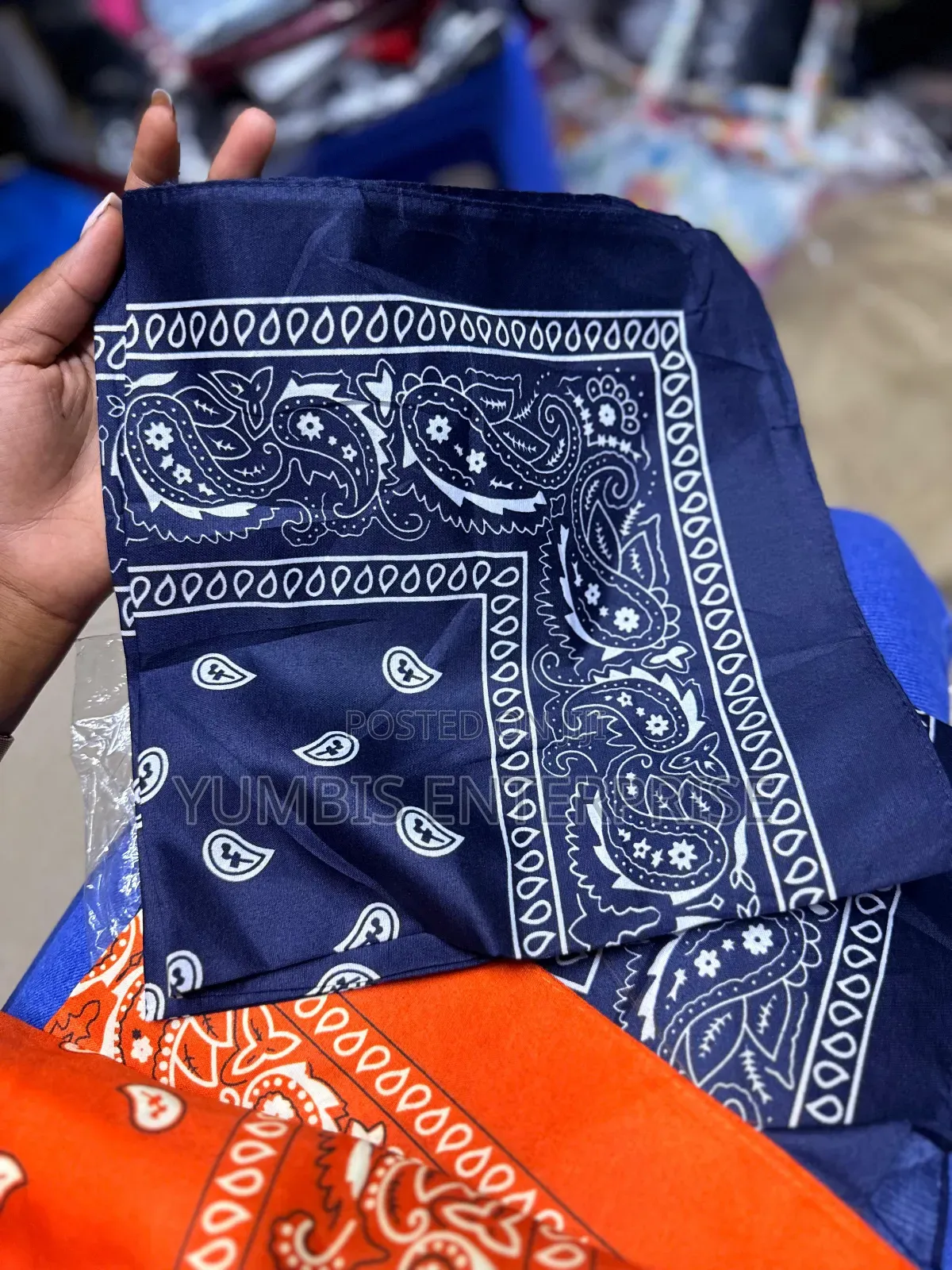 Navy Blue Bandana at 100