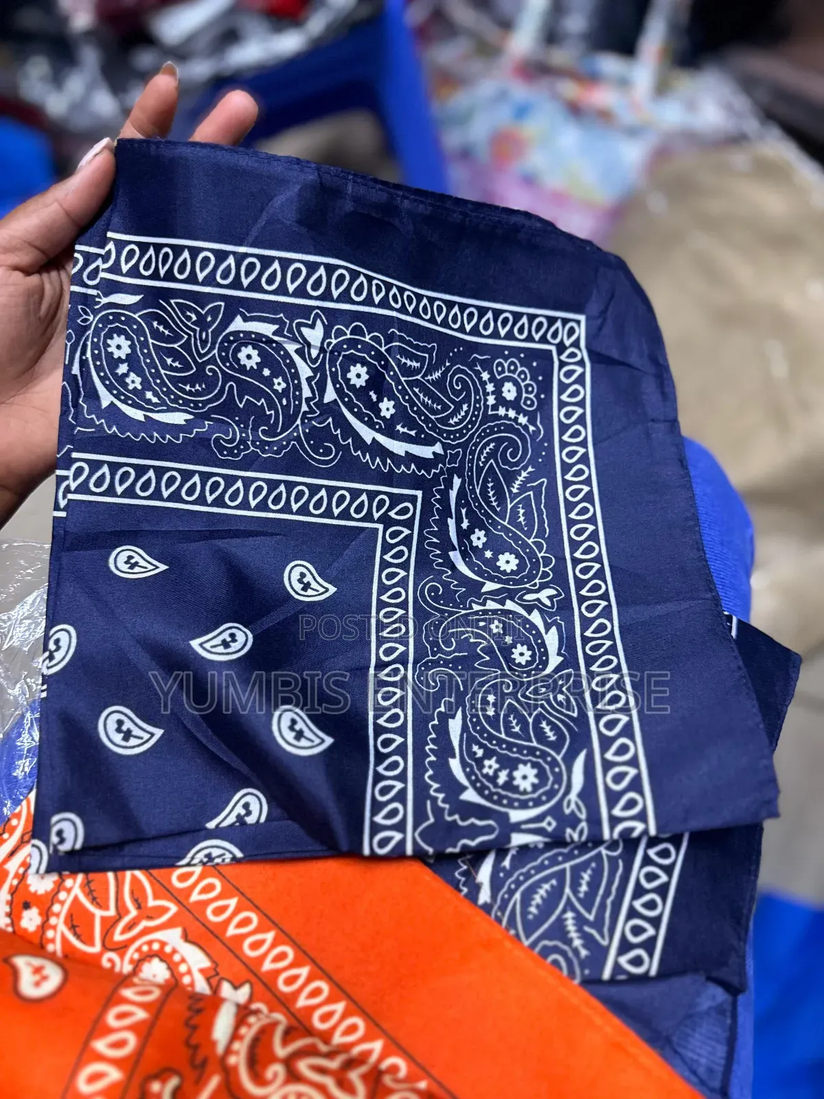 Navy Blue Bandana at 100