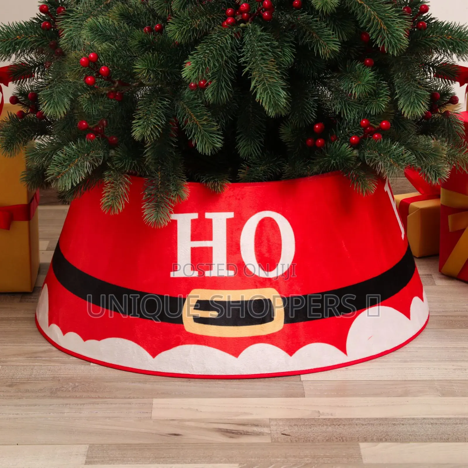 Merry Christmas Tree Skirt Collar Soft Holiday Indoor Decoratio