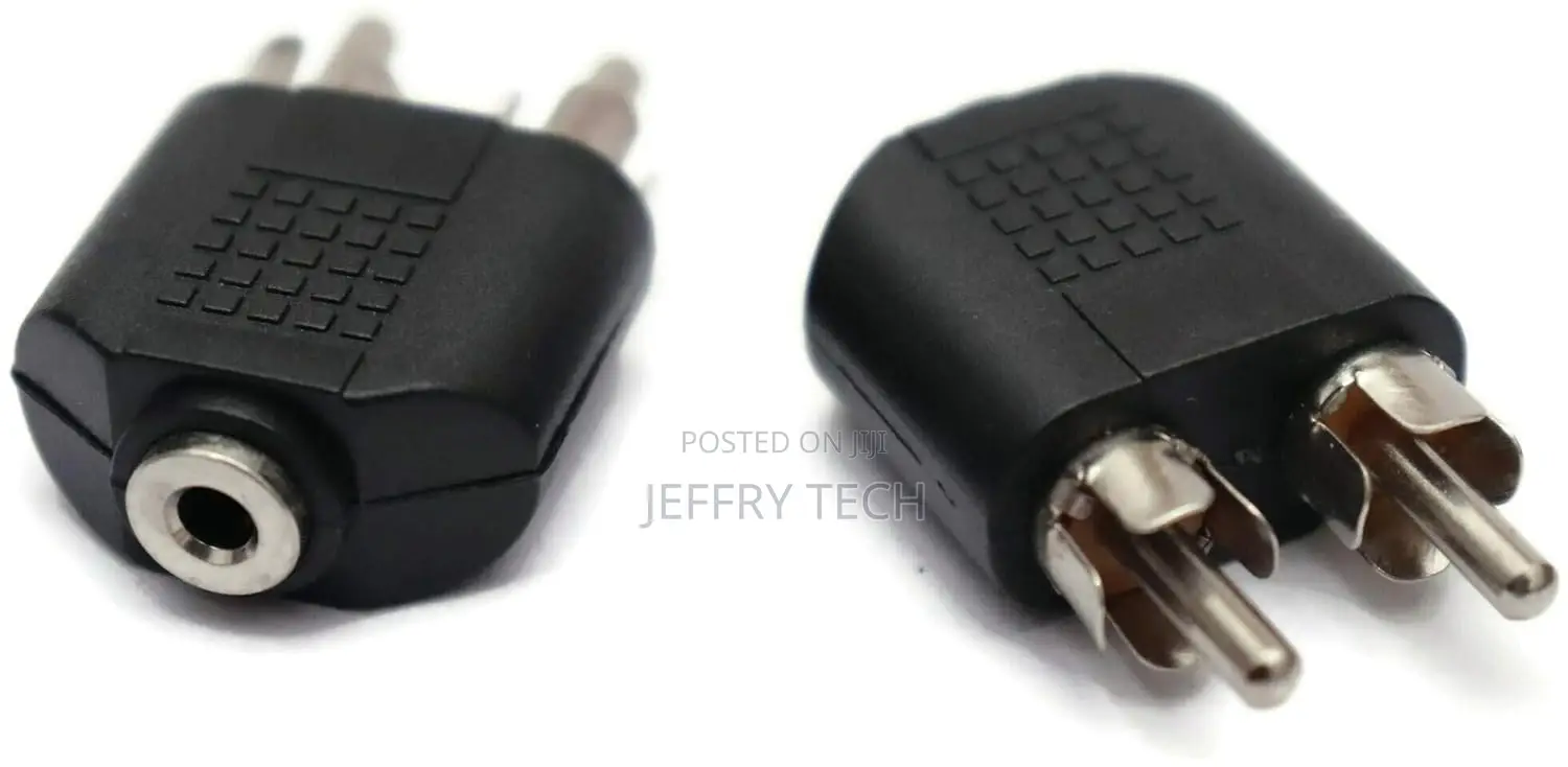 2 X Rca Male to 3.5mm Female 6.35mm Male to 6.35mm Dual Female Stereo