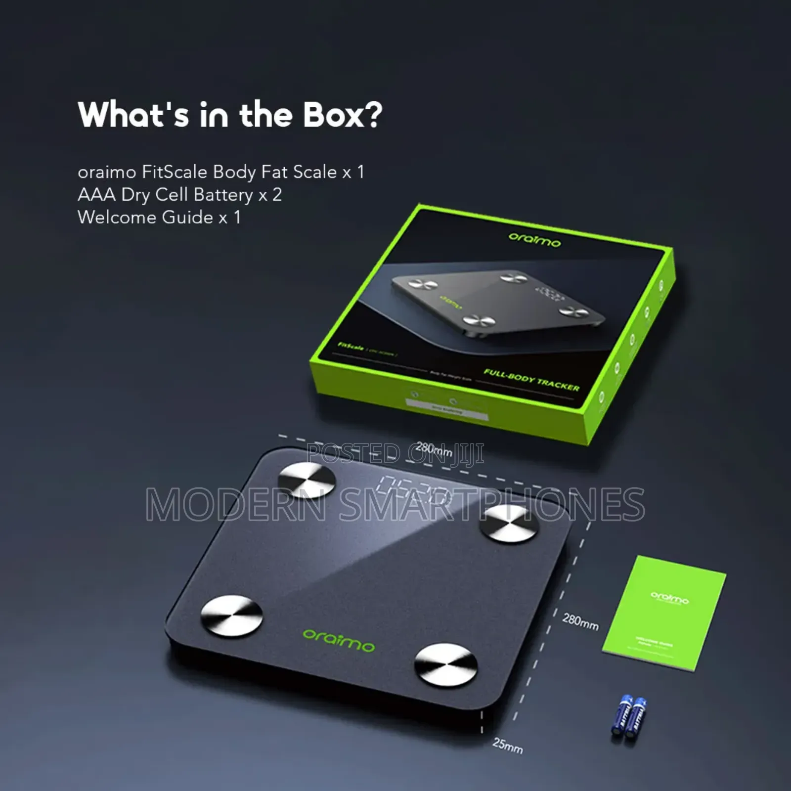 Oraimo Fitscale Smart Led Body Fat Scale
.