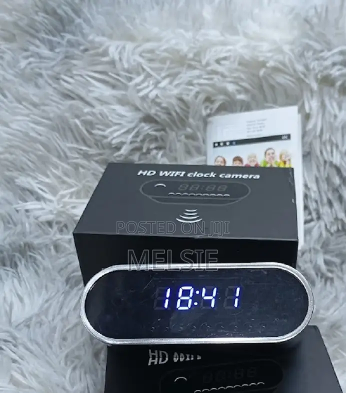 Table Clock Wi-Fi Nanny Camera Wi-Fi Clock Hidden CCTV Camera