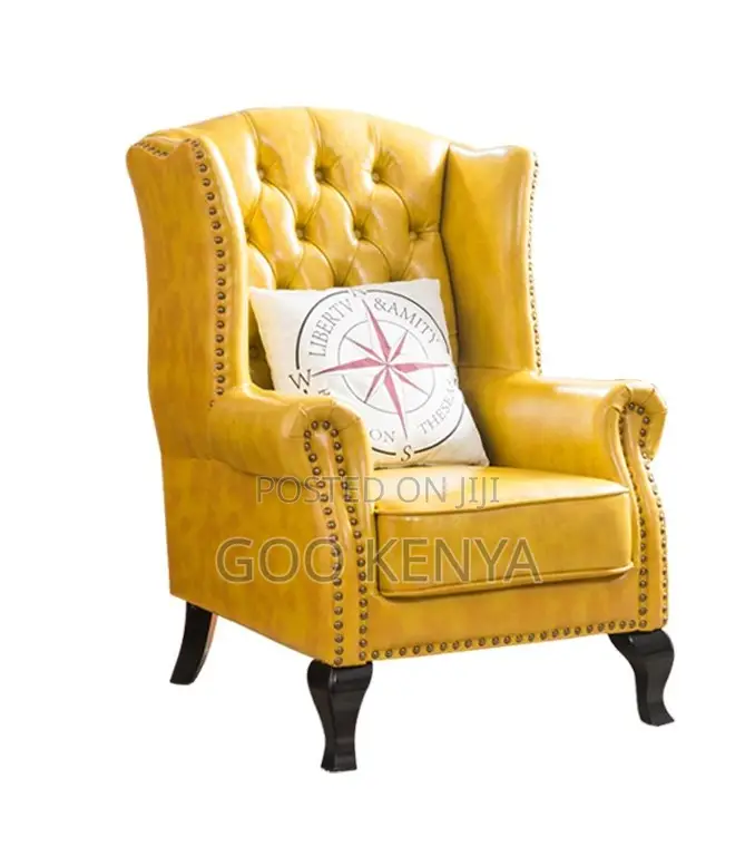 Home Chair; Fabric Upholstered Accent Chair With Plush Cushion Seat