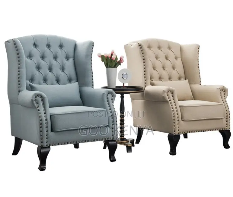 Home Chair; Fabric Upholstered Accent Chair With Plush Cushion Seat