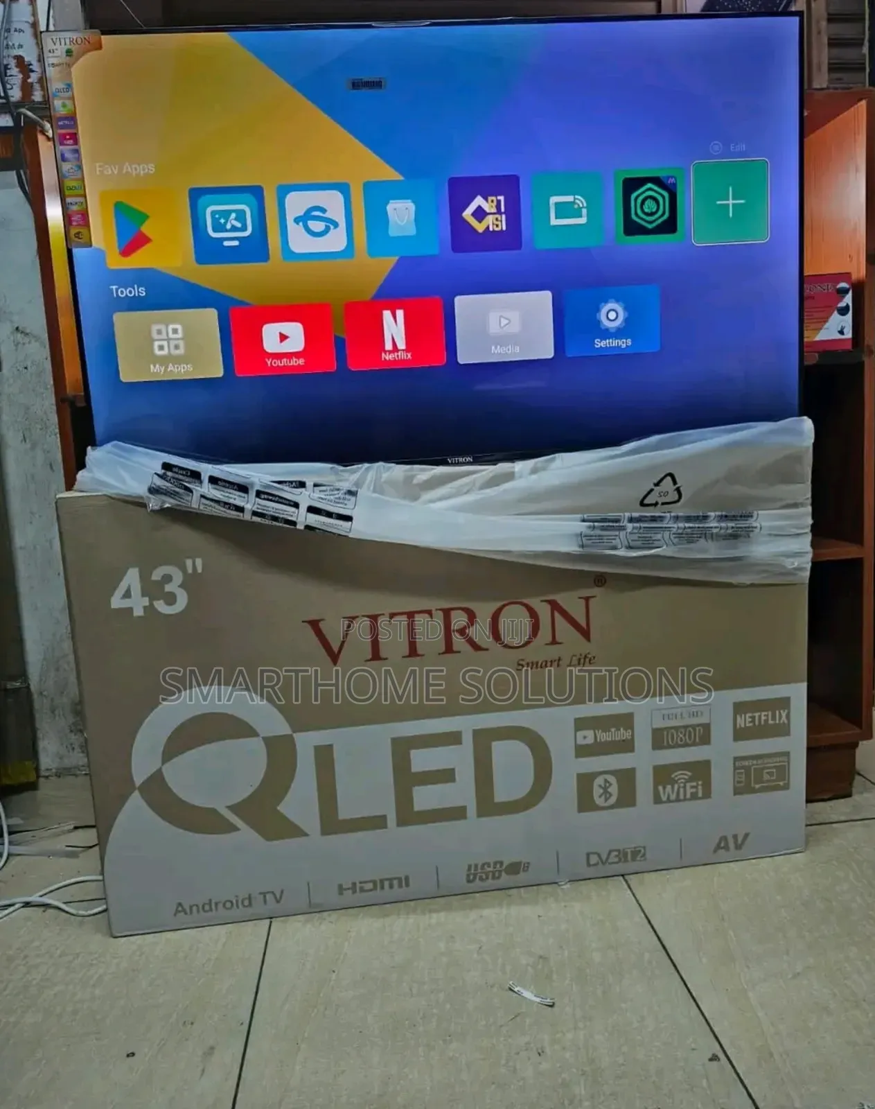Vitron 43 Inches Qled Tv Vitron 43 Smart Android Frameless Qled Tv.