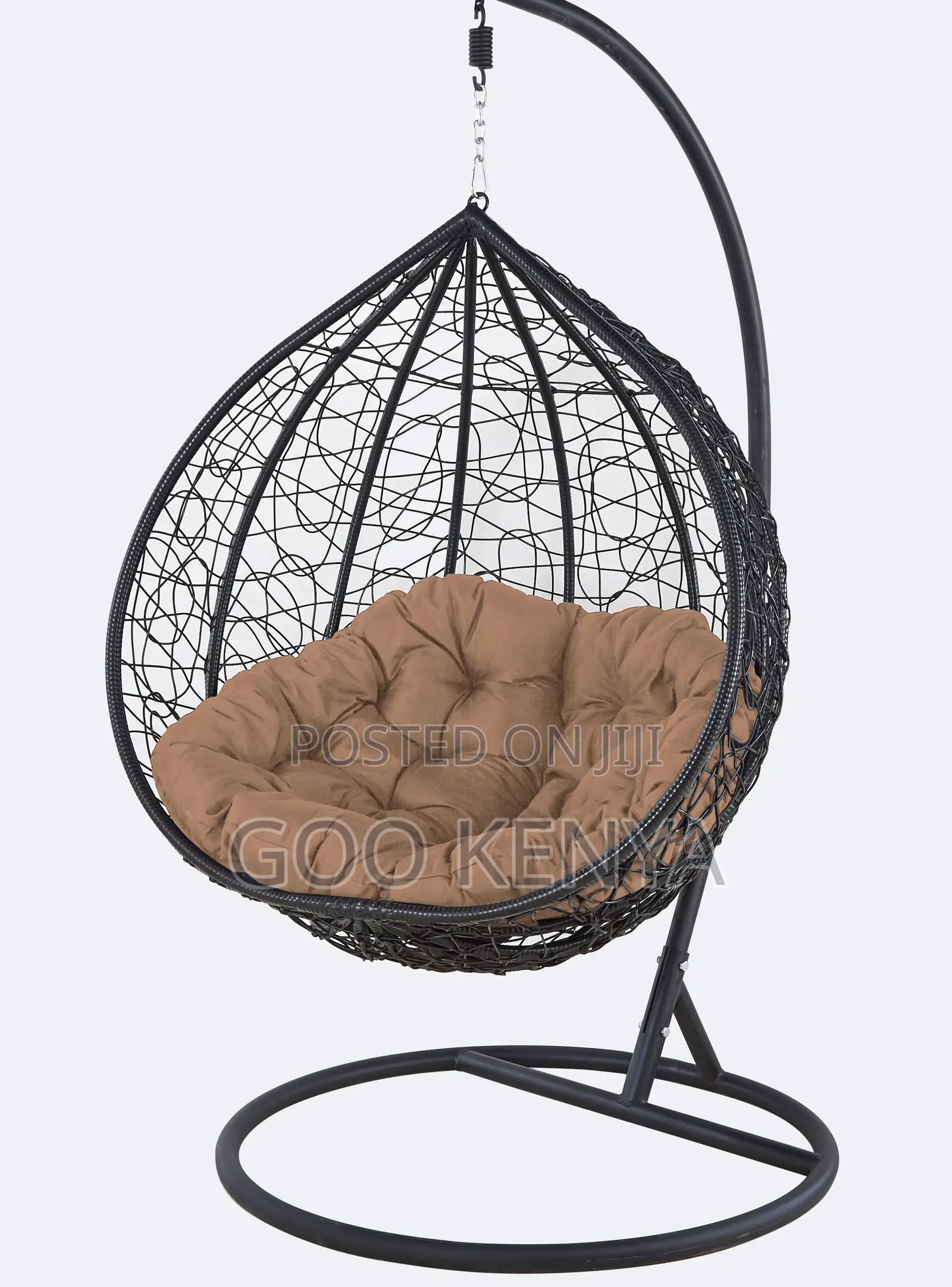 Home Chair; Indoor/Outdoor Egg Chair With Rattan Weave and Stand