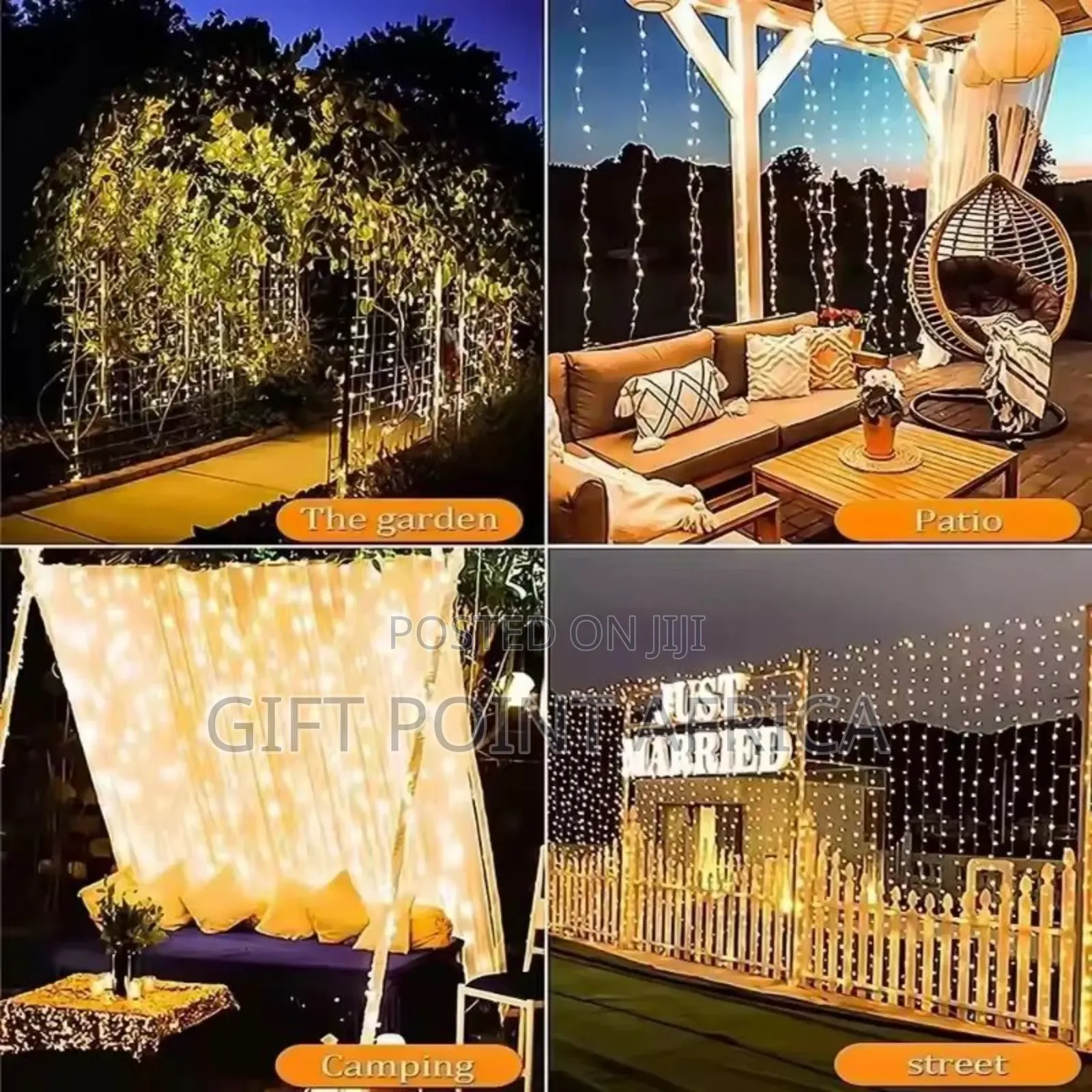 *Led Curtain Fairy Christmas Lights With Remote*