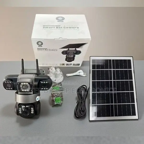 4g Triple Lens PTZ Solar CCTV Camera High Power 8w Efficiency Panel