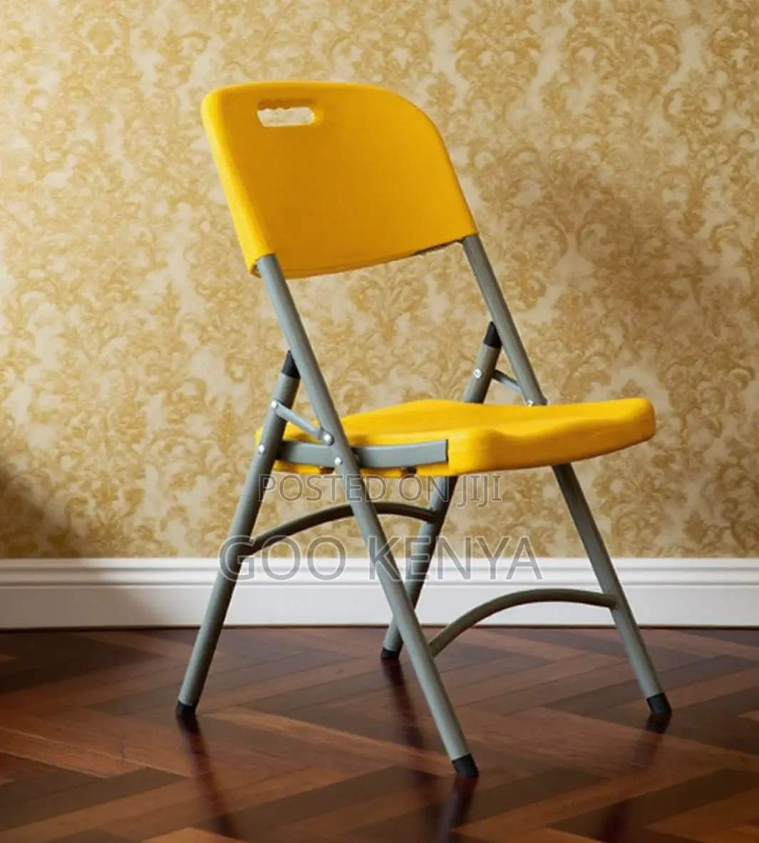 Home Chair; Heavy-Duty Plastic Metal-Base Folding Chair for Outdoor