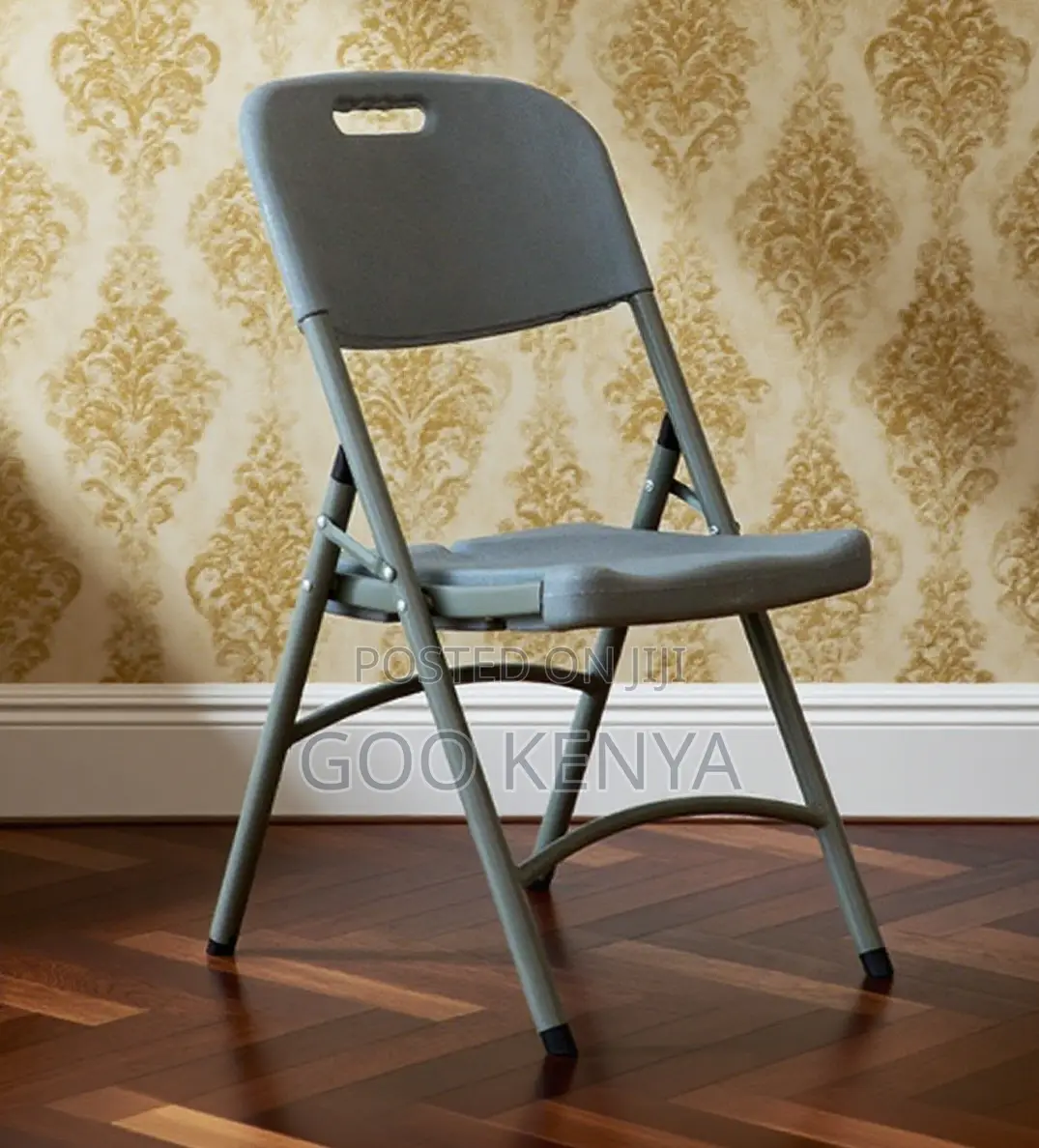 Home Chair; Heavy-Duty Plastic Metal-Base Folding Chair for Outdoor