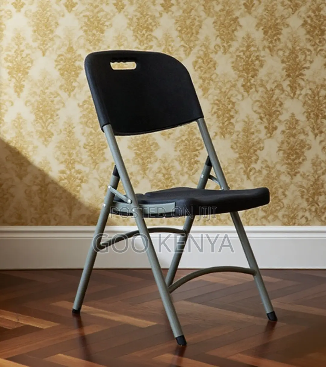 Home Chair; Heavy-Duty Plastic Metal-Base Folding Chair for Outdoor
