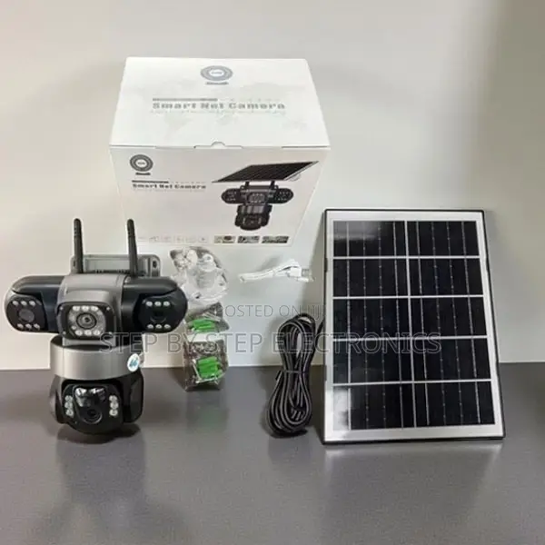 4g Triple Lens PTZ Solar Camera 24/7 Full-Colored Night Vision Capture
