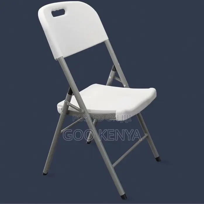 Home Chair; Event-Ready Plastic Folding Chair With Metal Frame