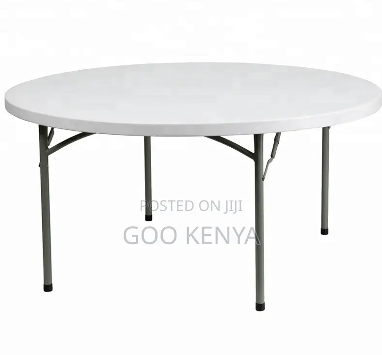 Home Table; Event-Ready 6-Foot Plastic Folding Round Outdoor Table
