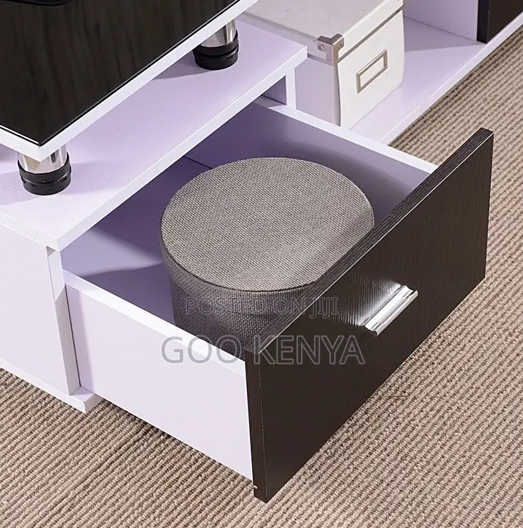Home Tv Table Set; Multifunctional Tv Cabinet Table Set With Metal Leg