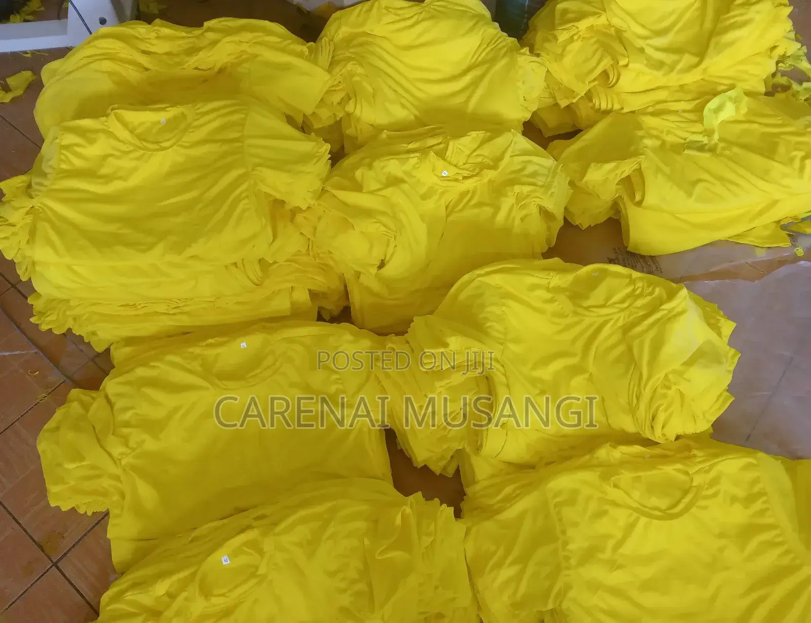 Yellow Polyester Promotion T-Shirts