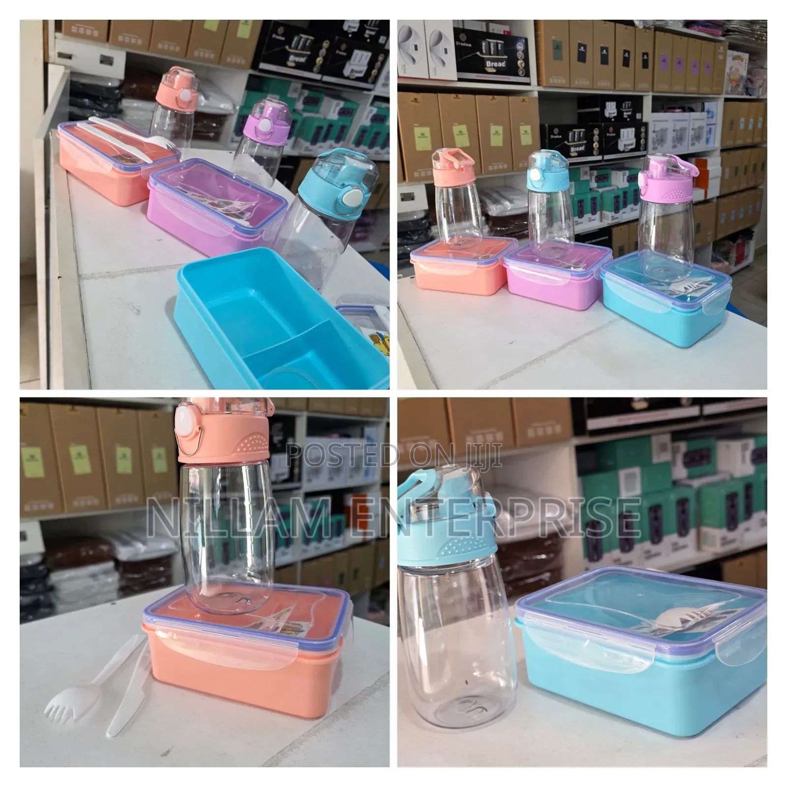 2pcs Kids Lunch Box With Water Bottle