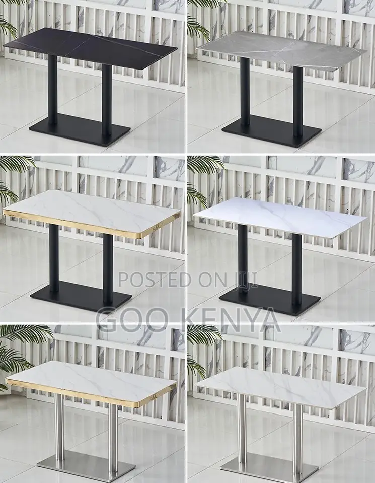 Home Table; Small Space-Saving Kitchen Table With Marble Top