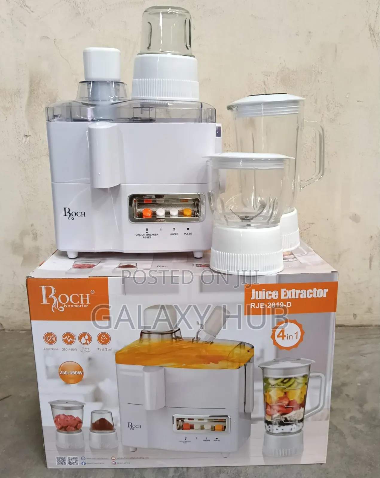 Roch 4 In 1 Juicer -blender-grinder And Mill Food Processor