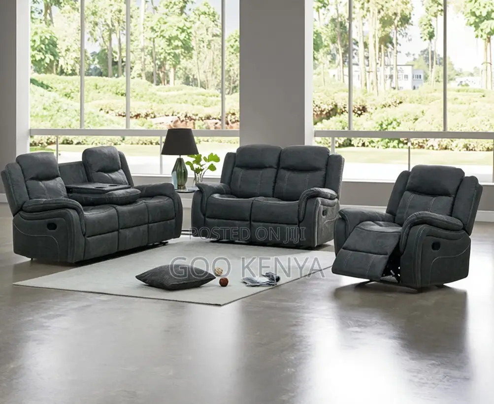 Home Sofa; 6-Seat Recliner Sectional Sofa With Premium Leather Finish