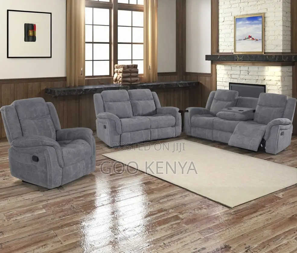 Home Sofa; 6-Seat Recliner Sectional Sofa With Premium Leather Finish