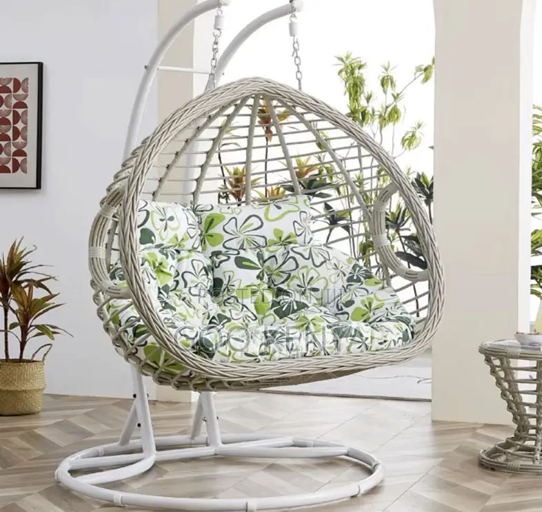 Home Chair; Double Hanging Bird’S Nest Chair for Courtyard and Garden