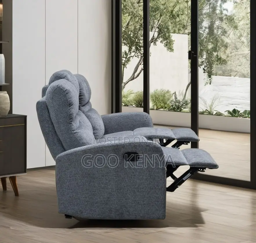 Home Sofa; 3-Seater Fabric Modular Sofa With Manual Recliner