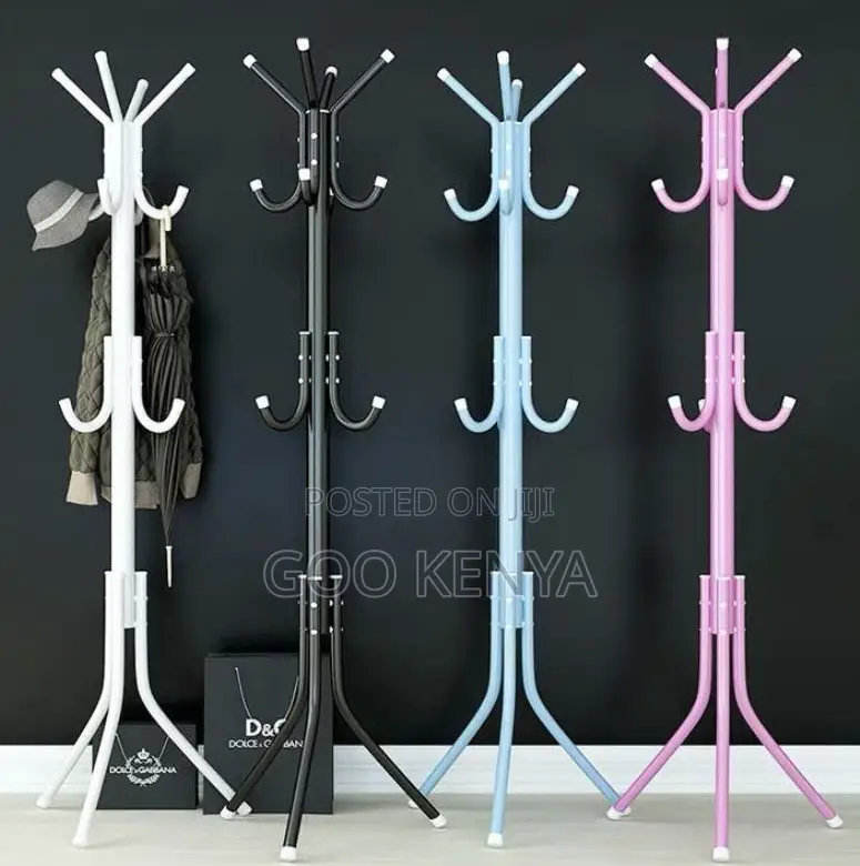 Home Hanger; Space-Saving Free-Standing Metal Coat Stand for Homes