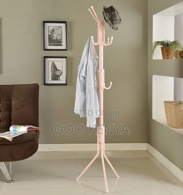 Home Hanger; Space-Saving Free-Standing Metal Coat Stand for Homes