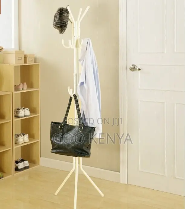 Home Hanger; Space-Saving Free-Standing Metal Coat Stand for Homes