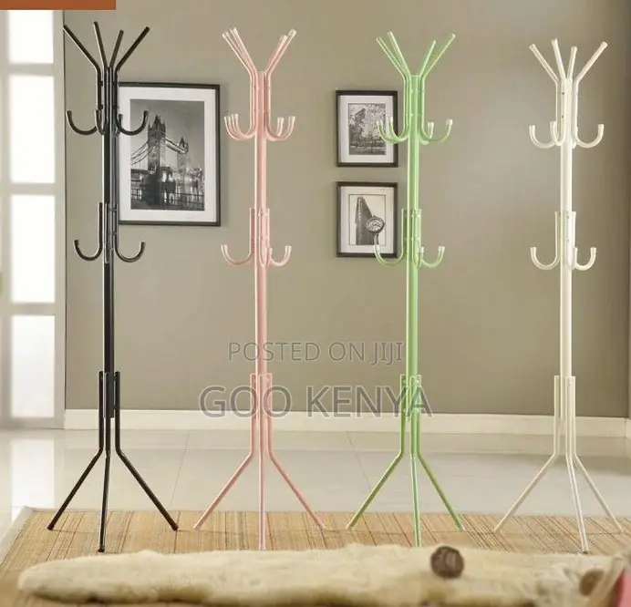 Home Hanger; Space-Saving Free-Standing Metal Coat Stand for Homes