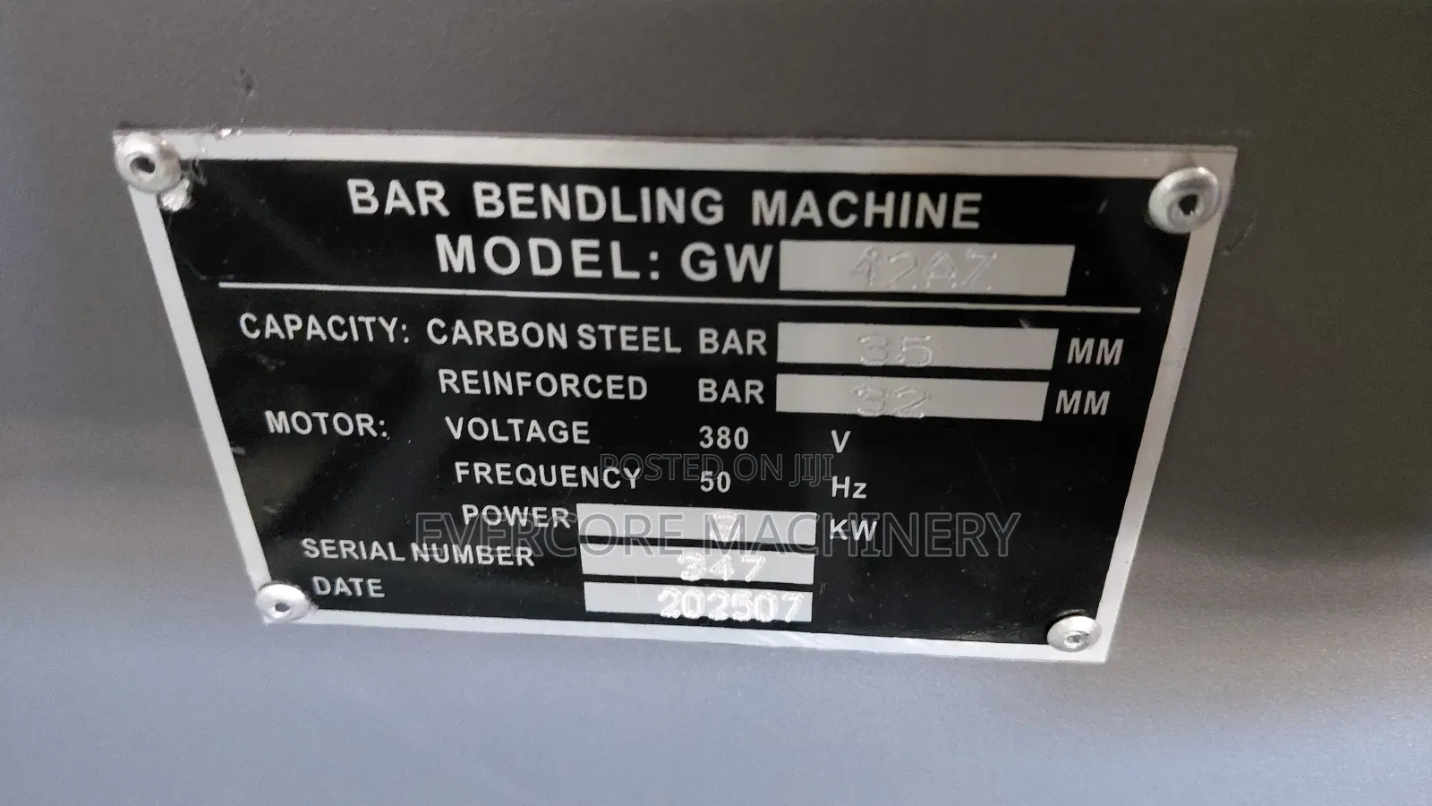 Bar Bending Machine Heavy Duty Three Phase Industrial.