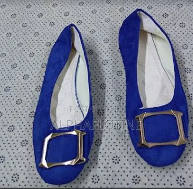 Smart Casual Women's Flats Suede Leather Women Flat Shoes(Blue/Black)