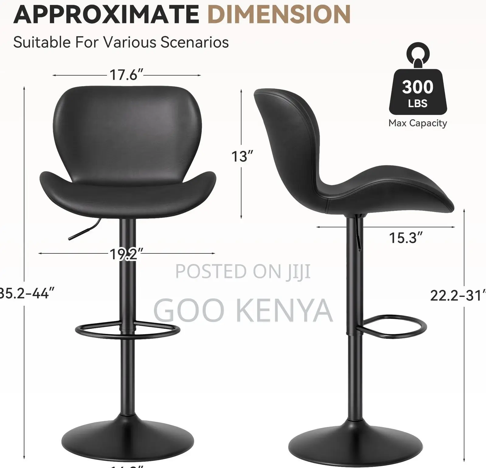 Home Stool; Modern Solid Color Metallic Stool for Home Bar Furniture