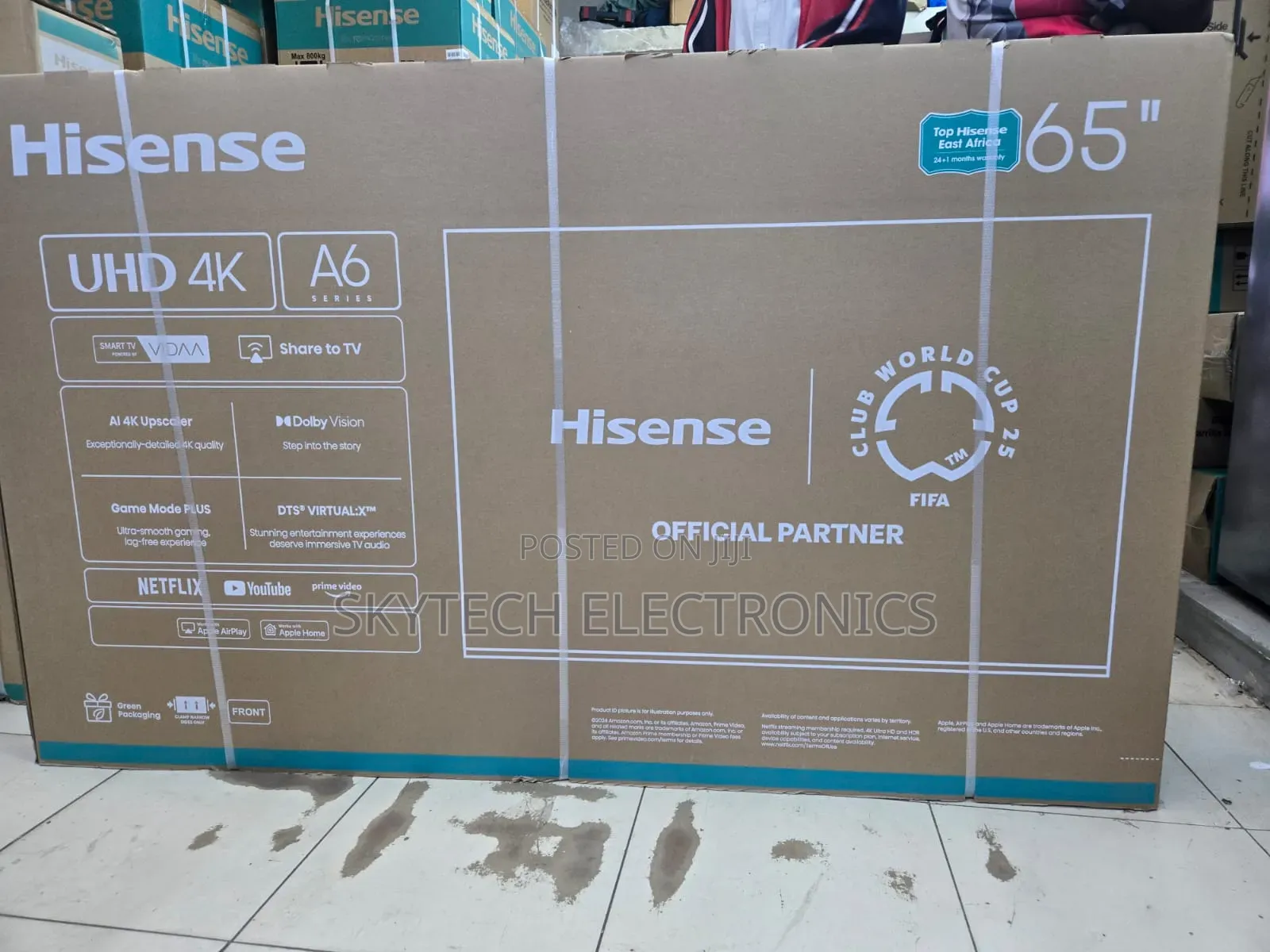 Hisense 65′′ 65a6 Vidaa Smart Uhd Tv – New Model 2025