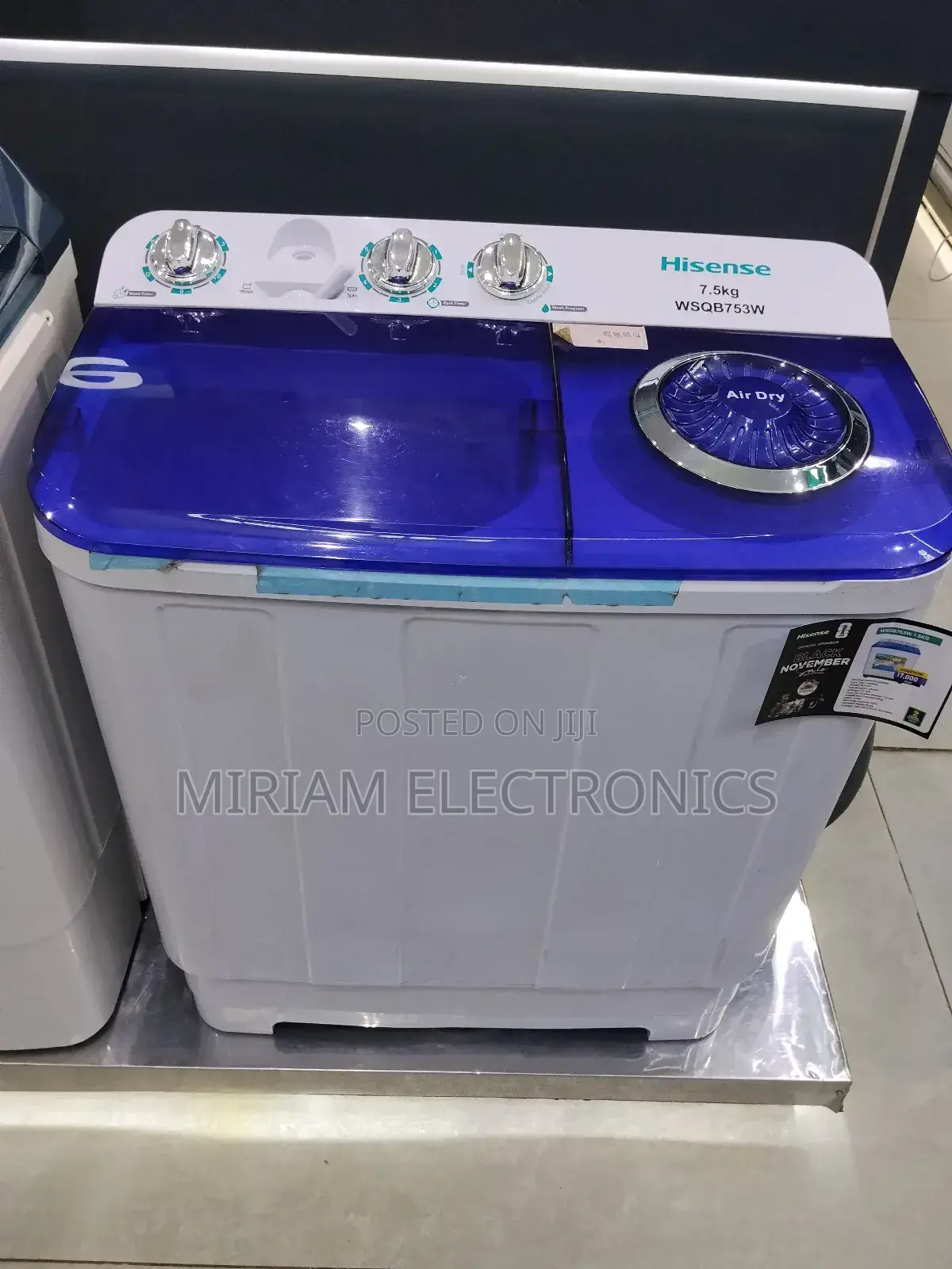 Hisense 7.5kg Wsq8753w Twin Tub Washing Machine