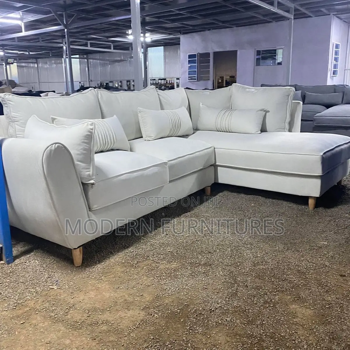 White L Shaped Sofa